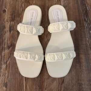 Stuart Weitzman Ivory Floral Sandals
